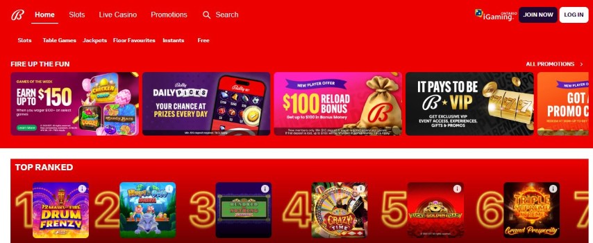 Visit Bally Bet Casino homepage and explore top-ranked slots and exclusive promotions